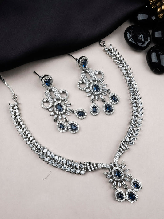 AD CZ jewelry designer necklace set featuring exquisite craftsmanship and stunning design