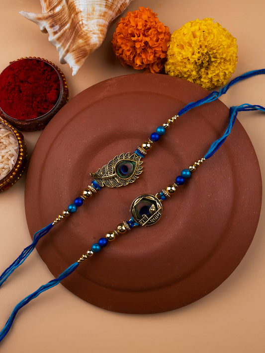 Handcrafted Radhe Shyam Bhai Rakhi Set