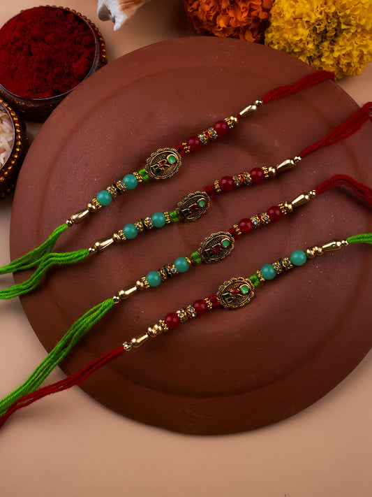 Elegant Cute Bro Rakhi Pack of 4