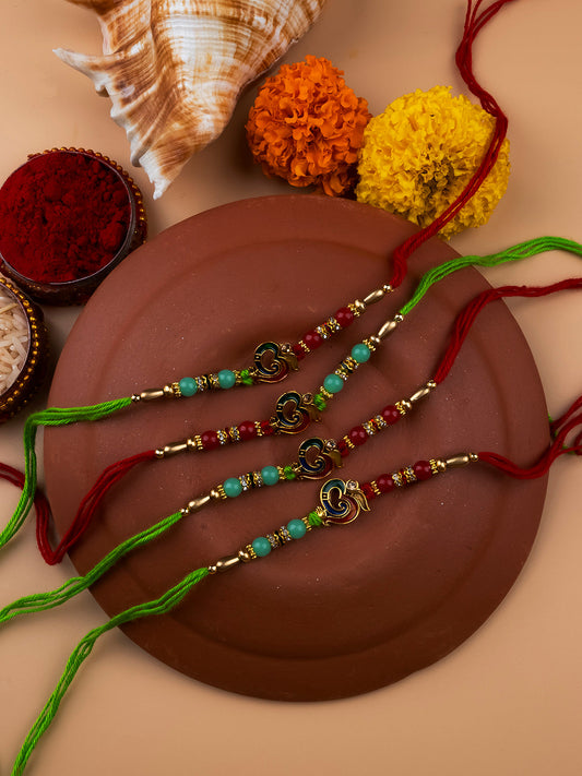 Religious Aum Rakhis Set of 4