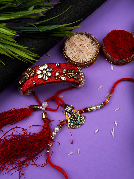 Bhai Bhabi Khatu Shyam Rakhi Combo Set